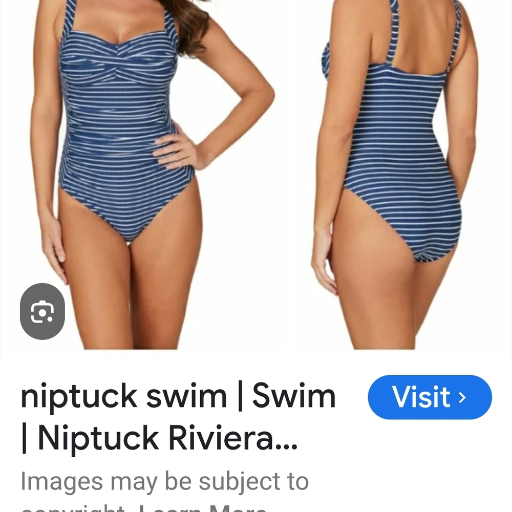 NipTuck Blue Striped One-Piece Swimsuit